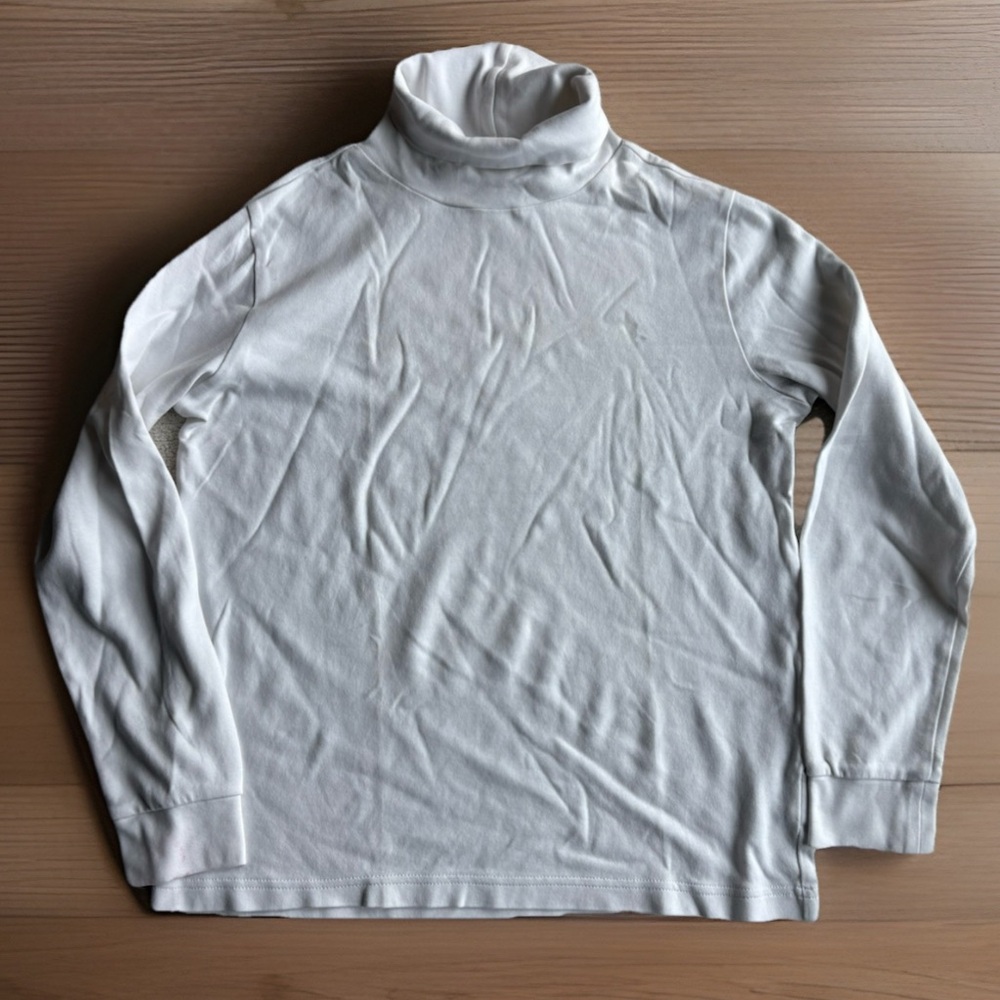 Lands' End Kids XL 14-16 White Turtleneck Sweater EUC